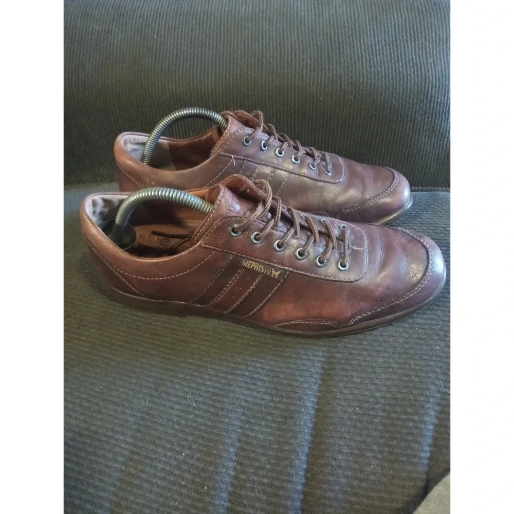 Mephisto Air-Jet BROWN Leather‎ Walking Shoes Men's 8.5 Comfort + Quality